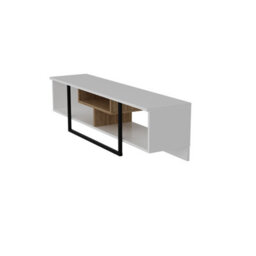 Decorotika Astona Tv Stand Tv Unit For Tvs Up To 65 Inch White And Oak - thumbnail 4