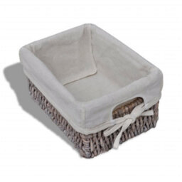 Berkfield Wooden Storage Rack 3 Weaving Baskets Brown - thumbnail 4