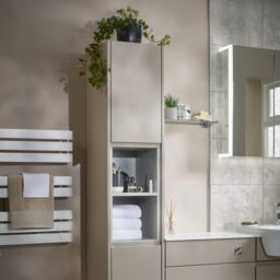 GoodHome Koros Gloss & Matt White & Anthracite Ceramic Soap Dish - thumbnail 5