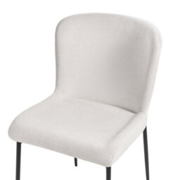 Beliani Set Of 2 Dining Chairs Ada Fabric Off-White - thumbnail 7