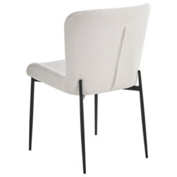 Beliani Set Of 2 Dining Chairs Ada Fabric Off-White - thumbnail 6