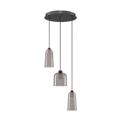 Luminosa Lighting Luminosa Dione Cluster Pendant Ceiling Light Sandy Black, Smokey Led 15W 600Lm 3000K - image 1