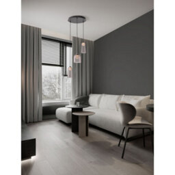 Luminosa Lighting Luminosa Dione Cluster Pendant Ceiling Light Sandy Black, Smokey Led 15W 600Lm 3000K - thumbnail 2