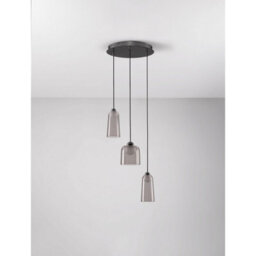 Luminosa Lighting Luminosa Dione Cluster Pendant Ceiling Light Sandy Black, Smokey Led 15W 600Lm 3000K - thumbnail 3