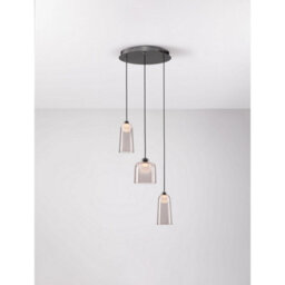 Luminosa Lighting Luminosa Dione Cluster Pendant Ceiling Light Sandy Black, Smokey Led 15W 600Lm 3000K - thumbnail 4