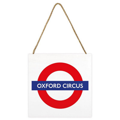 Transport For London Oxford Circus Wooden Block White/red/blue (2.7Cm X 20Cm X 20Cm) - image 1