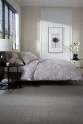 The Lyndon Company Petite Fleure Cotton Pink Duvet Cover Set Blossom Floral Print Bedding With Elegant Piped Finish - thumbnail 2