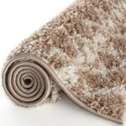 The Rugs Soft Moroccan Diamond Shaggy Rugs And Runners High Pile Beige And Ivory Living Room Kitchen Hallway 1020 - thumbnail 8