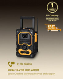 Ueme 16W Rugged Dab, Dab+, Fm Cordless Site Radio,  Bluetooth, Aux, Rechargeable - thumbnail 8