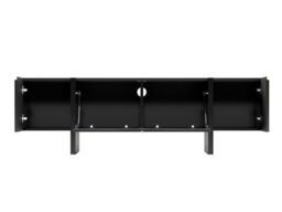 Impact Furniture Tv Cabinet Low Sideboard Black Unit 160Cm Media Stand Handleless Modern Lowboard For Up To 65 Inch Tv Kiznie - thumbnail 7
