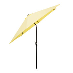 Solterra 2.7M Cream Tilting Garden Parasol Umbrella With Crank Handle - thumbnail 1