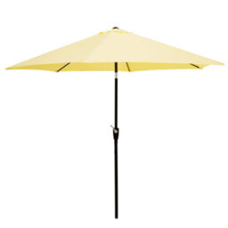 Solterra 2.7M Cream Tilting Garden Parasol Umbrella With Crank Handle - thumbnail 2