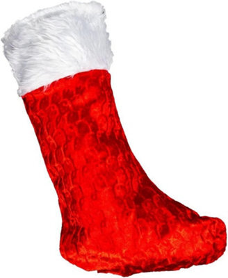 Shatchi Large Christmas Stocking Santa Stocking Accessories Father Christmas Sack Sock Gifts Bag - image 1