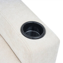 Abrihome L-Shaped Couch Sofa, Corner Sofa 3 Seater Sofa, Sectional Sofa Couches With Usb, Cup Holder, For Apartment Living Room (Beige) - thumbnail 3