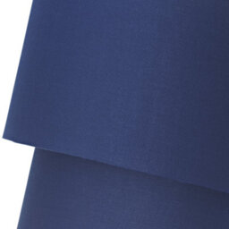 Happy Homewares Modern 10 Navy Blue Cotton Double Tier Ceiling Shade With Shiny Copper Inner - thumbnail 3