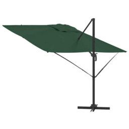 Berkfield Modern Cantilever Roma Parasol Green 286X285X265 Cm Aluminium - thumbnail 8