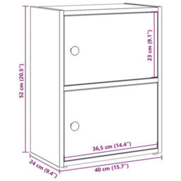 Vidaxl Bookcase Old Wood 40X24X52 Cm Engineered Wood - thumbnail 3