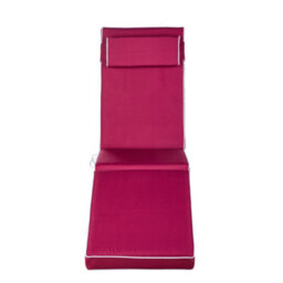 Alfresia Replacement Wine Red Sun Lounger Chair Garden Cushion With Luxury Thick Foam Filling - thumbnail 2