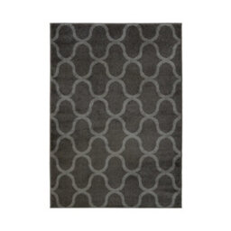 Melrose Grey Trellis Patterned Indoor Medium Area Rug 8mm Pile Height  120/170Cm - thumbnail 4