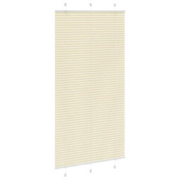 Berkfield Pleated Blind Cream 110X200 Cm Fabric Width 109.4 Cm Polyester - thumbnail 3