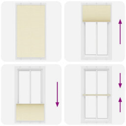 Berkfield Pleated Blind Cream 110X200 Cm Fabric Width 109.4 Cm Polyester - thumbnail 5
