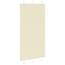 Berkfield Pleated Blind Cream 110X200 Cm Fabric Width 109.4 Cm Polyester - thumbnail 4