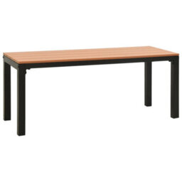 Walplus Garden Bench 110 Cm Steel And Wpc Brown And Black - thumbnail 2