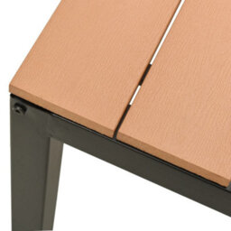 Walplus Garden Bench 110 Cm Steel And Wpc Brown And Black - thumbnail 5