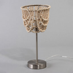 Litecraft Pilli Natural Beaded 1 Light Table Lamp - thumbnail 4