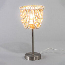 Litecraft Pilli Natural Beaded 1 Light Table Lamp - thumbnail 3