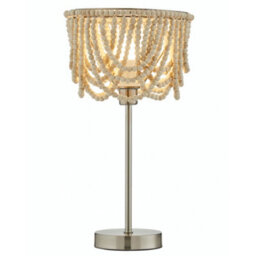 Litecraft Pilli Natural Beaded 1 Light Table Lamp - thumbnail 2
