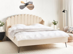 Beliani Bed Boucle Ambillou 180 X 200 Cm (Eu Super King) Beige - thumbnail 2