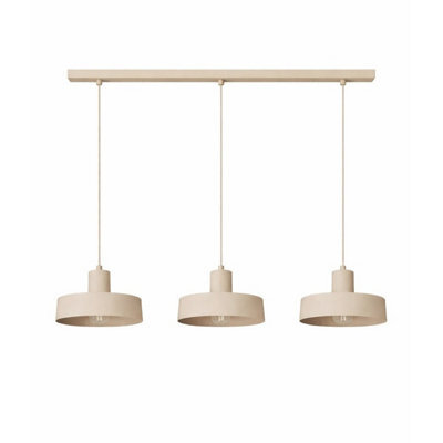 Luminosa Lighting Luminosa Velyo Bar Pendant Ceiling Light Beige 3X E27 - image 1