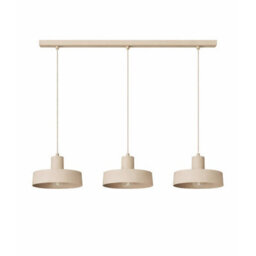 Luminosa Lighting Luminosa Velyo Bar Pendant Ceiling Light Beige 3X E27 - thumbnail 1