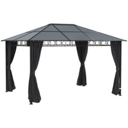 Outsunny 3 X 4(M) Hardtop Gazebo For Patio W/ Polycarbonate Curtains - thumbnail 2