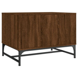 Berkfield Coffee Table With Glass Doors Brown Oak 68.5X50X50 Cm - thumbnail 7