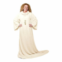 Snug Rug Cosy Sleeved Fleece Blanket With Sleeves And A Handy Pouch Pocket - Cream Gh-Sca4 - thumbnail 6