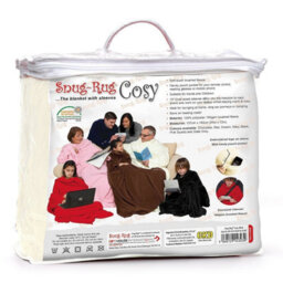 Snug Rug Cosy Sleeved Fleece Blanket With Sleeves And A Handy Pouch Pocket - Cream Gh-Sca4 - thumbnail 2