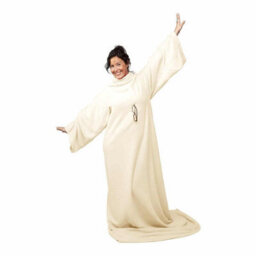 Snug Rug Cosy Sleeved Fleece Blanket With Sleeves And A Handy Pouch Pocket - Cream Gh-Sca4 - thumbnail 3