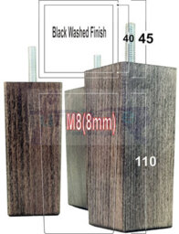 L&F 4X Replacement Furniture Legs Solid Wood 110mm High Sofas Chairs Settee Cabinets Legs M8 Tsp2055 - thumbnail 1