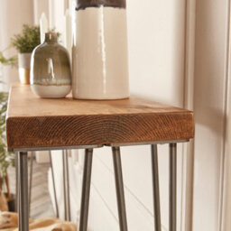 Rustic Console Table With Hairpin Legs - Narrow Entryway Table - Off The Grain 70Cm (L) - thumbnail 4