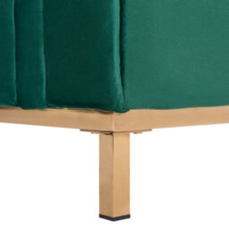 Beliani Corner Sofa 4 Seater Oslo Velvet Dark Green Left Hand - thumbnail 8