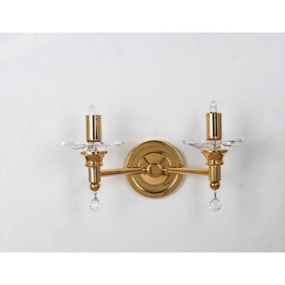 Luminosa Lighting Luminosa San Marino Gold Candle Wall Lamp