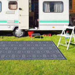 Homeart Outdoor Rugs Easy Cleaning Area Rugs For Balcony,garden,picnic,uv Weather Resistant  D.blue Cream, 180 X 270 Cm - thumbnail 3