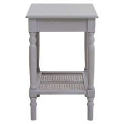 Orsina Slate Grey Side Table, Night Stand End Table With Bottom Shelf, Bedside Night Table For Home - thumbnail 3