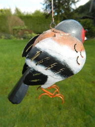 Metal Hanging Bird Chaffinch Tea Light Candle Holder - thumbnail 3