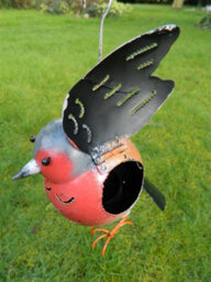 Metal Hanging Bird Chaffinch Tea Light Candle Holder - thumbnail 4