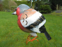 Metal Hanging Bird Chaffinch Tea Light Candle Holder - thumbnail 2