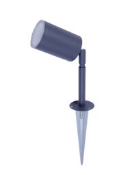 GoodHome Candiac Matt Dark Grey Silver Effect Integrated Led Outdoor Stake Light (D)60mm - thumbnail 2
