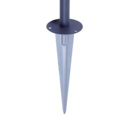GoodHome Candiac Matt Dark Grey Silver Effect Integrated Led Outdoor Stake Light (D)60mm - thumbnail 3